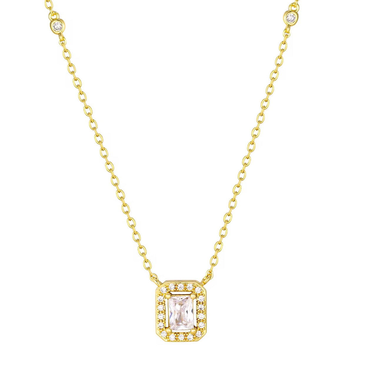 Juego de Joyería de Lujo en Oro de 14K con Zirconia