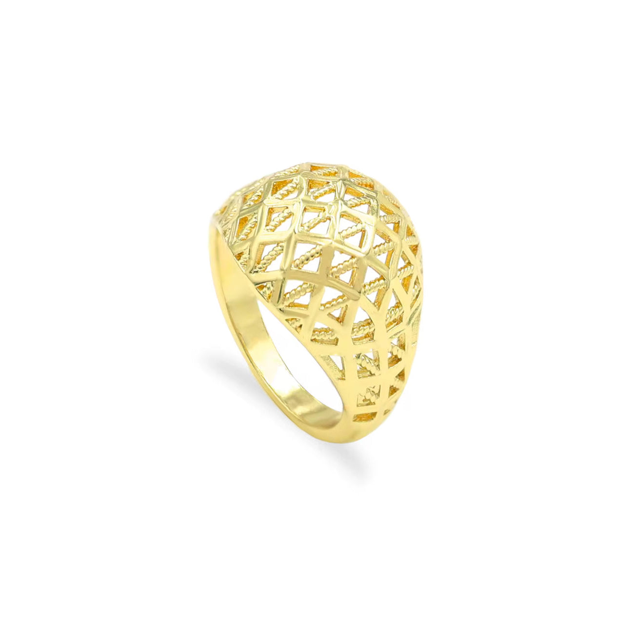 Conjunto de Joyería de Moda en Latón Chapado en Oro de 14K