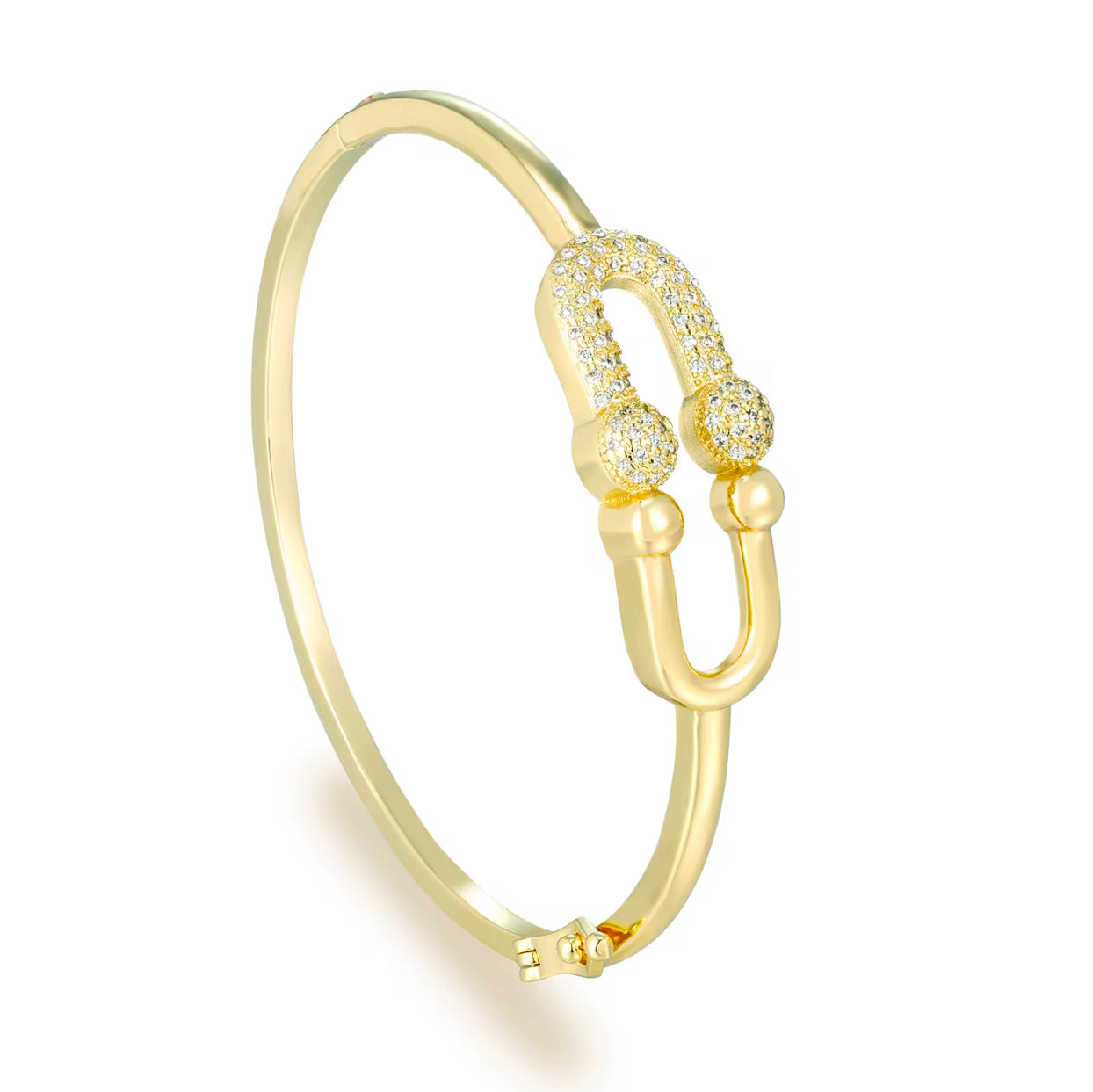 Juego de Joyería de Diseño en Latón Oro de 18K con Circonitas