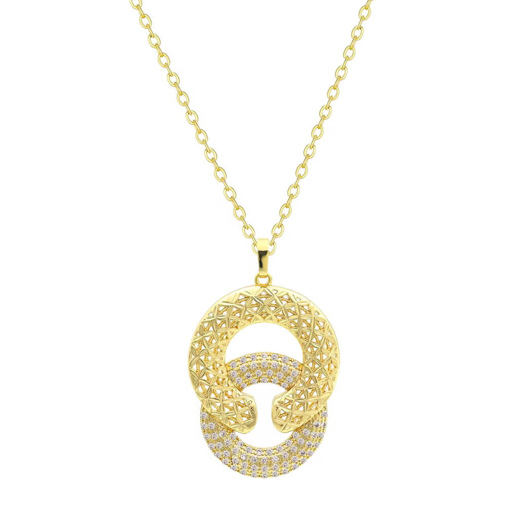 Conjunto de Joyería Geométrica en Oro de 18K - Estilo Dubái