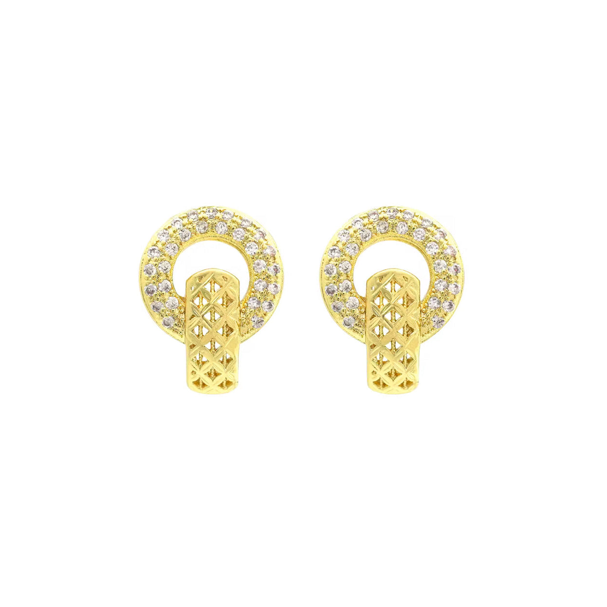 Conjunto de Joyería Geométrica en Oro de 18K - Estilo Dubái