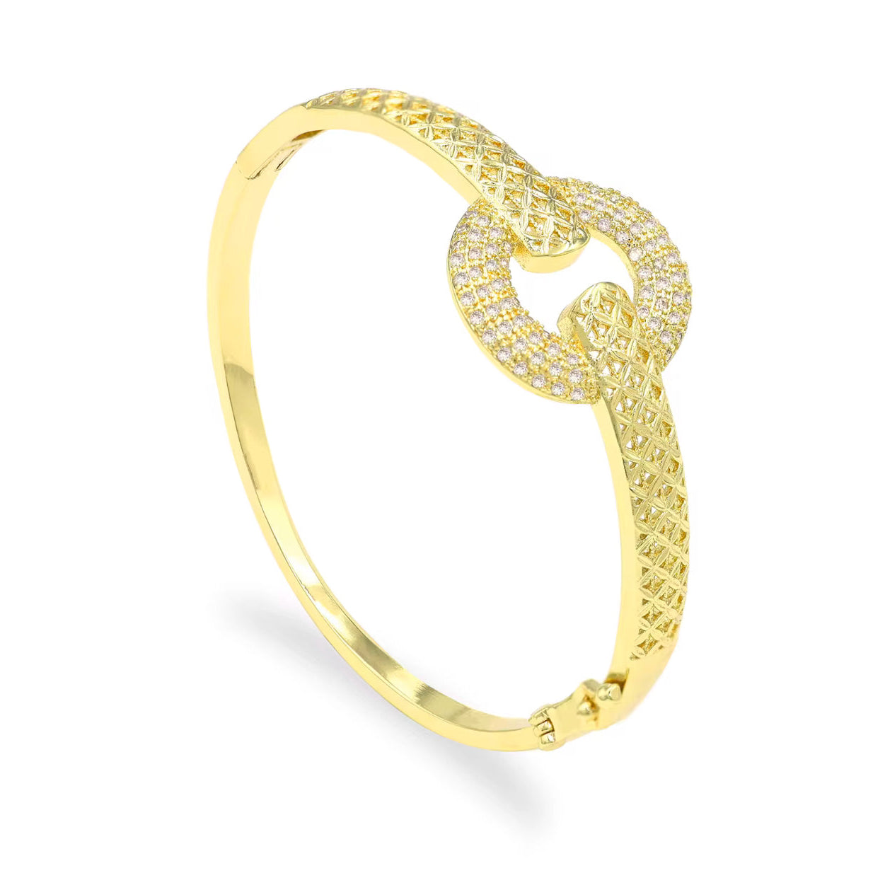 Conjunto de Joyería Geométrica en Oro de 18K - Estilo Dubái